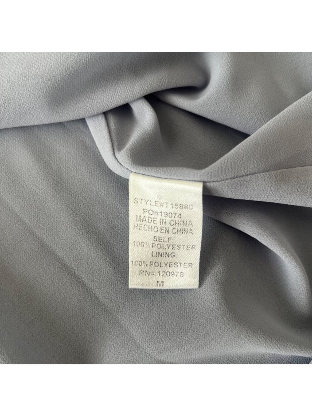 Entro Light Blue Smocked Flutter-Sleeve Blouse - Size M - Picture 8 of 11